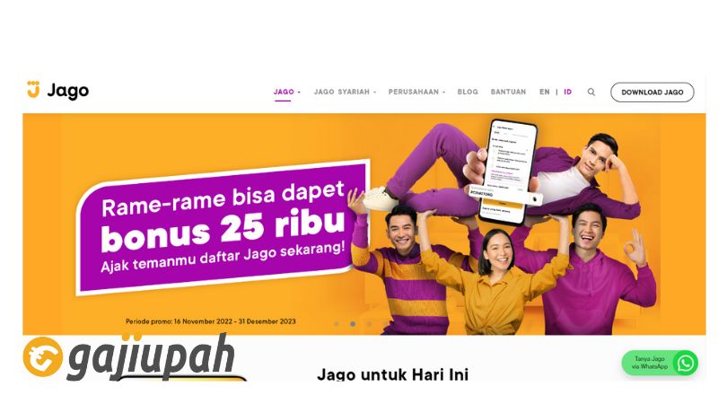 gaji pegawai Bank Jago Tbk