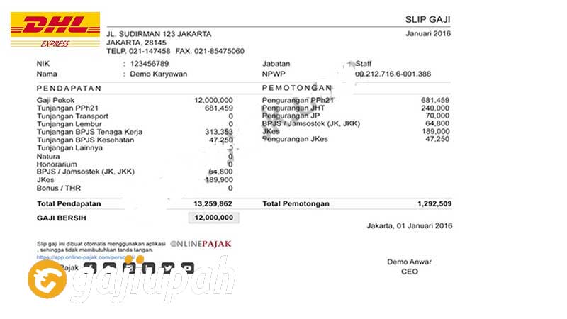 Gaji Karyawan DHL Semua Jabatan Terbaru