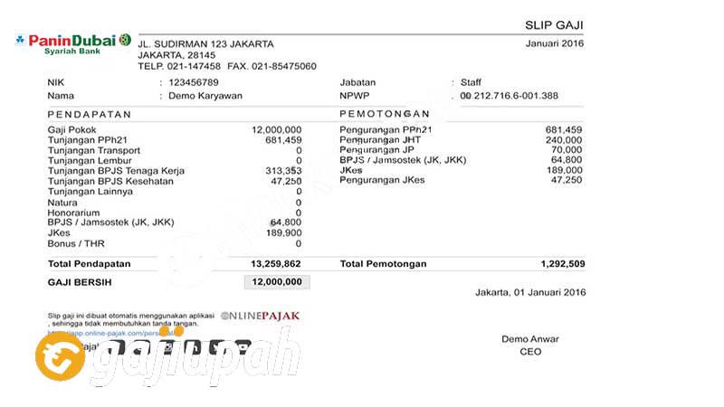 Gaji Pegawai Bank Panin Dubai Syariah Tbk (PNBS) Semua Jabatan Terbaru