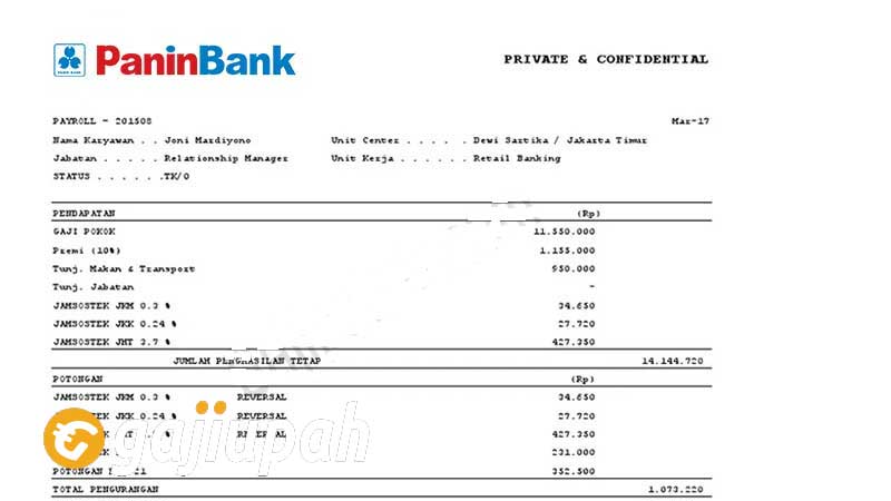 Gaji Pegawai Bank Panin Semua Jabatan Terbaru