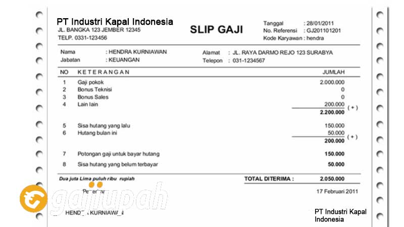 Gaji Karyawan PT Industri Kapal Indonesia (Persero) Semua Jabatan Terbaru