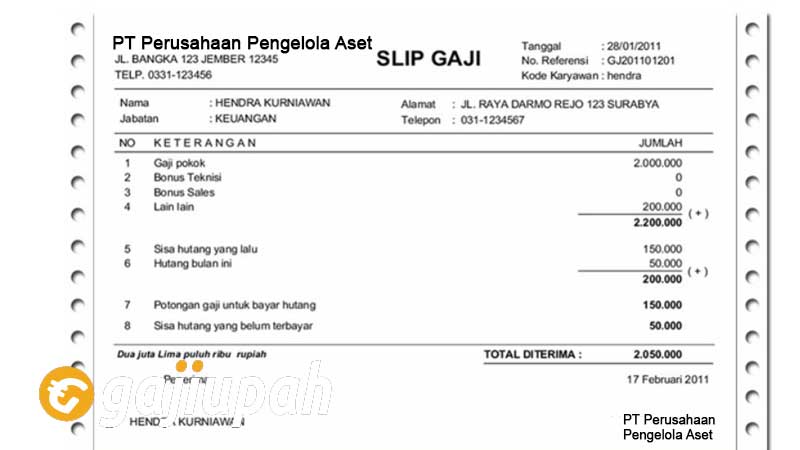 Gaji Karyawan PT Perusahaan Pengelola Aset (Persero) Semua Jabatan Terbaru