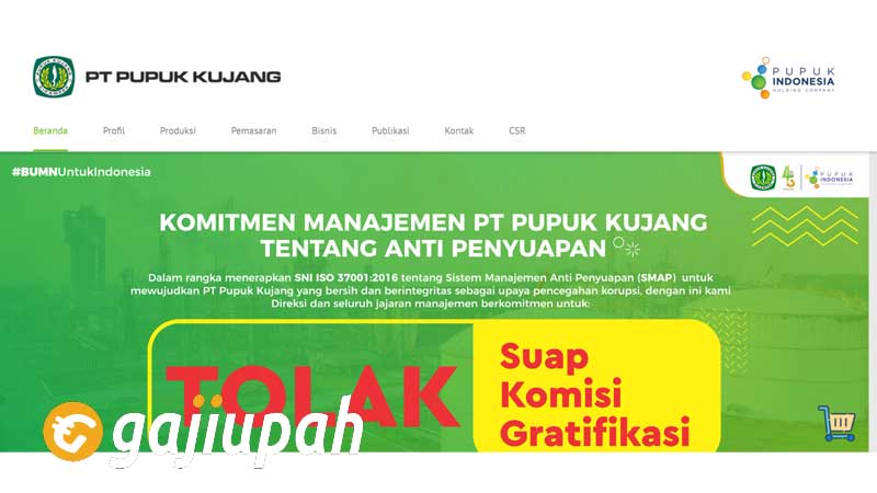 Gaji Karyawan PT Pupuk Kujang Semua Jabatan Terbaru