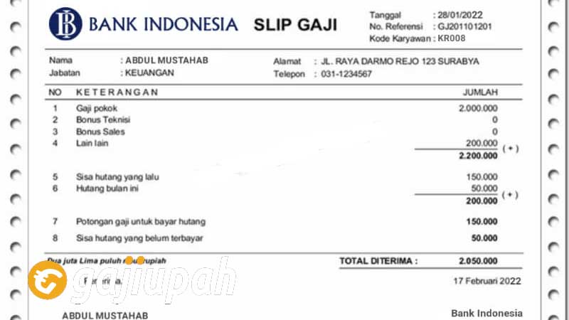 Gaji Pegawai Bank Indonesia Tbk (MCOR) Semua Jabatan Terbaru