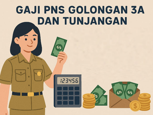 Gaji PNS Golongan 3A dan Tunjangan