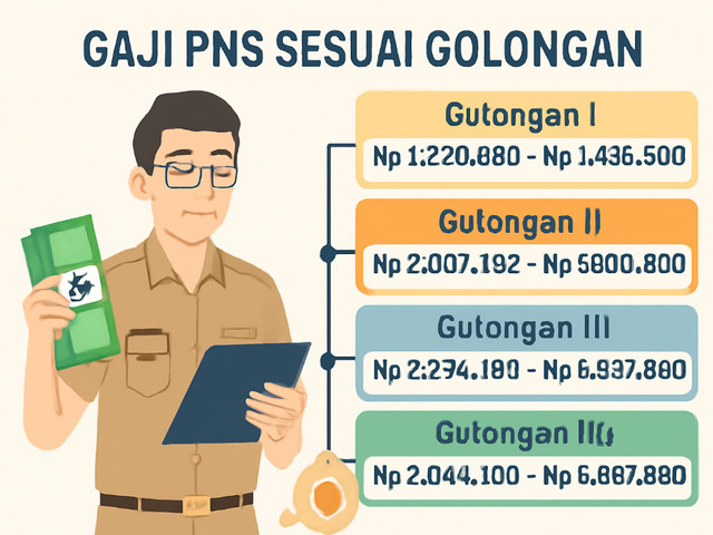 Gaji PNS Sesuai Golongan