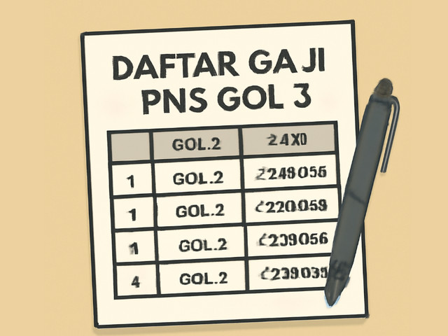 Daftar Gaji PNS Gol 3