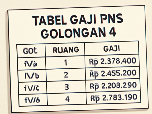 Tabel Gaji PNS Golongan 4