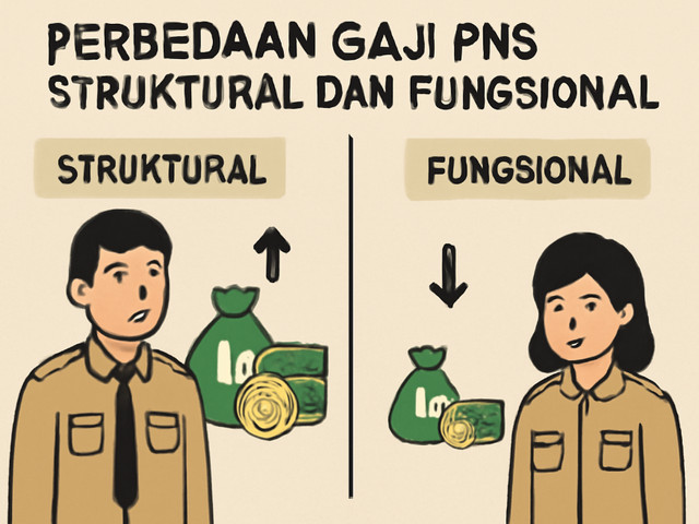 perbedaan gaji pns struktural dan fungsional