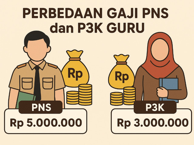 Perbedaan Gaji PNS dan P3k Guru